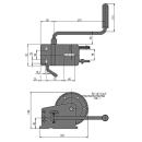 AL-KO ratchet winch, basic type 500 tow winch