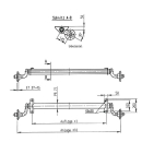 AL-KO rubber spring axles 750 kg unbraked single axle RA: 4 x 100 support: 750mm, system: 1180 mm