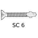 Torx special drilling screws galvanized SC6