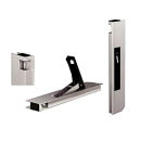 Drop side locks with stop, anodized aluminum 300 mm height, left