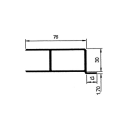 Drop side locks with stop, anodized aluminum 350 mm height, right