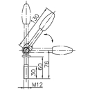 T-handle for clamp with joint, tube Ø 48 mm