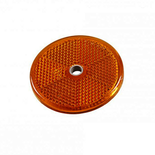 Yellow reflector Ø 60 mm with hole