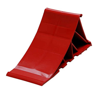 Plastic wheel chock, color: red