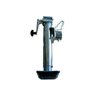 Support foot with crank, tube Ø 57 mm, support load 1300 kg