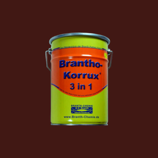 Brantho Korrux "3 in 1" 5 liters mahogany-brown RAL 8016