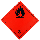 Hazard label class 3 adhesive film