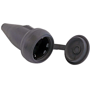 Schuko coupling solid rubber