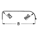 Plastic mudguard B220 S750 L1120 H330