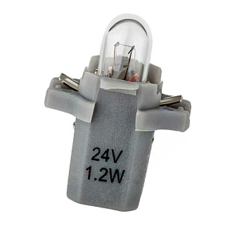 Plastic base lamp 24V 1.2W gray B 8.3 d