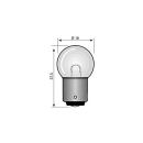 Bulb Osram 12V 10W base BA15s