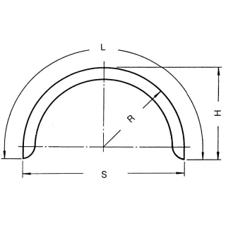 Single-axle mudguard profile 12/40