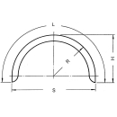 Single axle mudguard profile 12/40 B220 R400 L1285 S800 H415