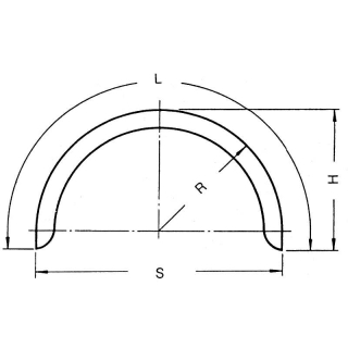 Single axle fender profile 40 B220 R375 L1210 S750 H390