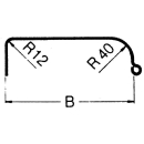 Double axle mudguard profile 12/40