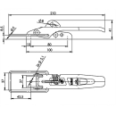 SPP - eccentric lock, ZB-01, 210 mm, round bracket, galvanized