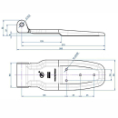 Door hinge VA 285 mm overall length