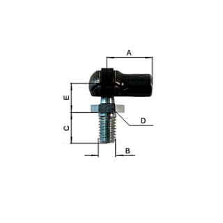 Angle heads (steel) for gas springs, gas pressure springs