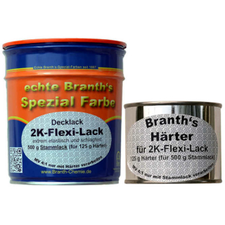 BRANTHs 2K-Flexi-Lack 500 g base lacquer & 125 g hardener clear lacquer