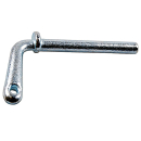 Hinge pin 12mm without tongue with collar galvanized