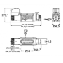 Cable winch DC motor type Talon Rope & Hook