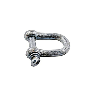 Shackle, galvanized, straight, shackle 10 x 20 x 40 mm, 300 kg