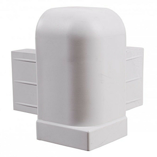 Lid corner 100 mm high gray for ALU lid profile