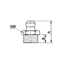 Conical grease nipple 180° H1