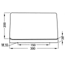 Front support cushion PUR foam 300 x 198 x 39 mm