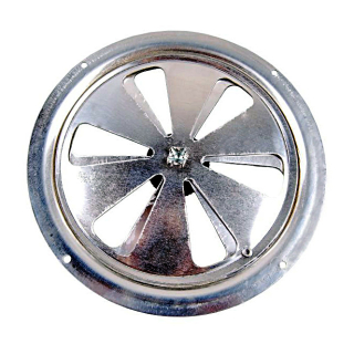 Ventilation rotary rosette Ø 160 mm, polished aluminum