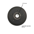 Brake drum suitable for BPW 200 x 50, wheel connection:...