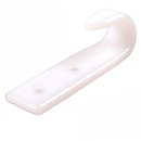 2 hole tarpaulin hook, plastic, color: white