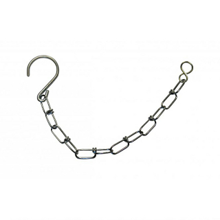 Safety chain, metal, without plate, galvanized steel