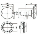 Flashing light 710/2-W, yellow lens, clear glass, central...