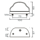 Regpoint license plate light with red cap